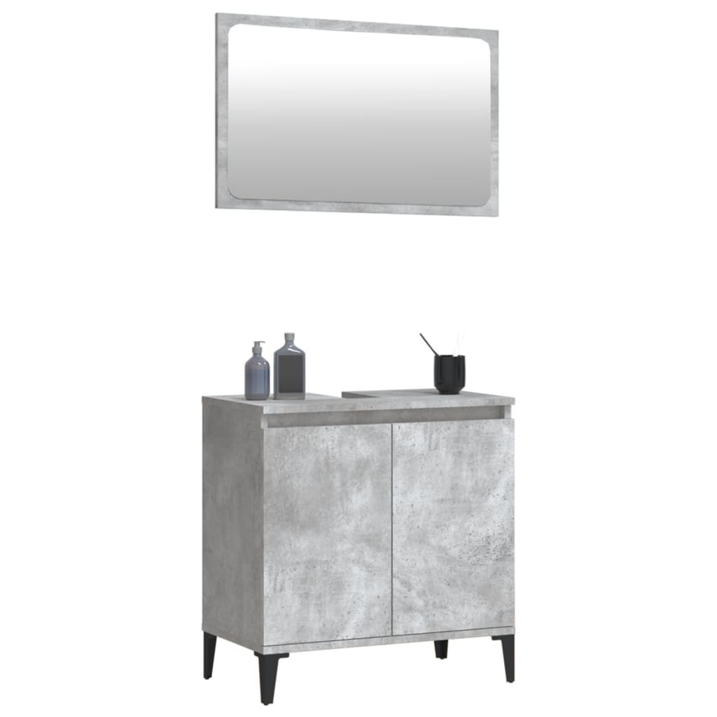 Durable 2-Piece White Engineered Wood Bathroom Ensemble