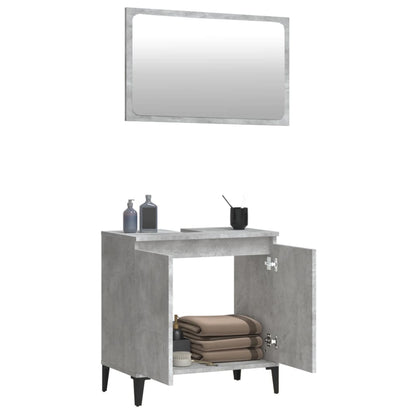 Durable 2-Piece White Engineered Wood Bathroom Ensemble