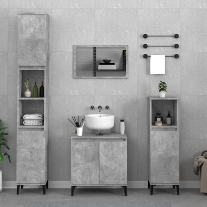 Durable 2-Piece White Engineered Wood Bathroom Ensemble