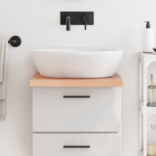  Bathroom Countertop Dark Grey-Treated Solid Wood