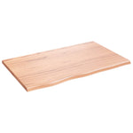 Light Brown-Treated Solid Wood Bathroom Countertop