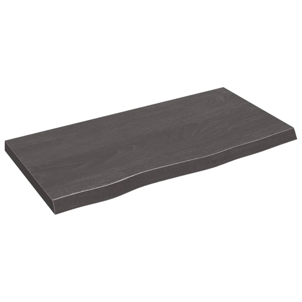 Bathroom Countertop Dark Grey-Treated Solid Wood