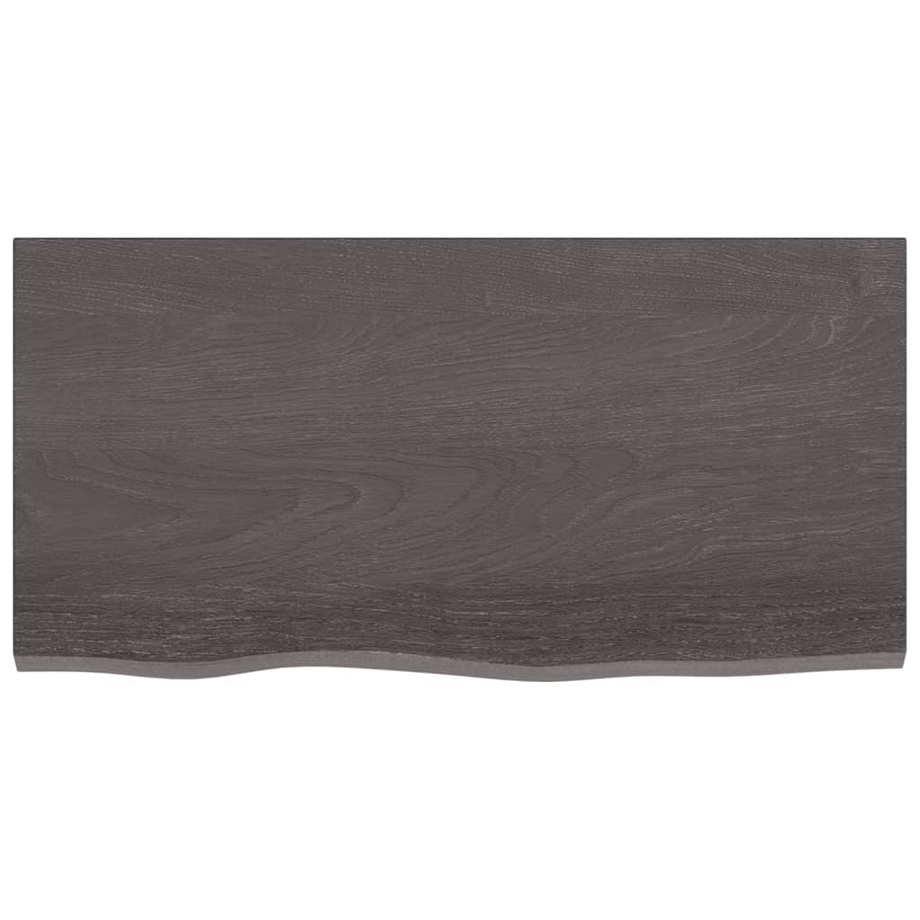 Bathroom Countertop Dark Grey-Treated Solid Wood