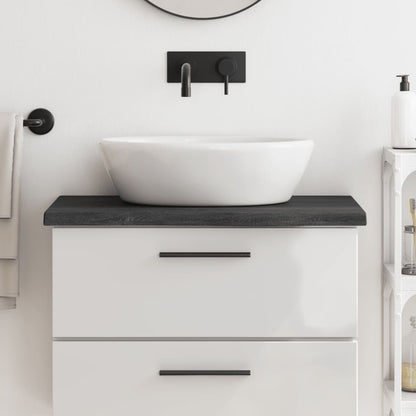 Bathroom Countertop Dark Grey-Treated Solid Wood