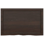 Elegance: Dark Grey Treated Solid Wood Bathroom Countertop