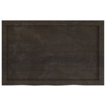 Elegance: Dark Grey Treated Solid Wood Bathroom Countertop