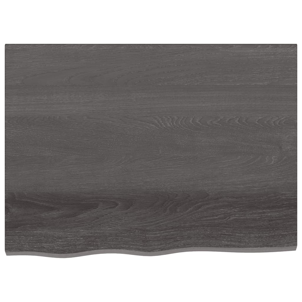 Light Brown-Treated Solid Wood Bathroom Countertop