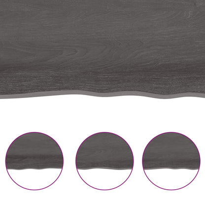 Light Brown-Treated Solid Wood Bathroom Countertop