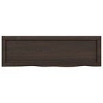 Sleek Modernity: Dark Grey Treated Solid Wood Bathroom Countertop