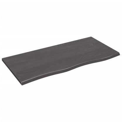 Light Brown-Treated Solid Wood Bathroom Countertop