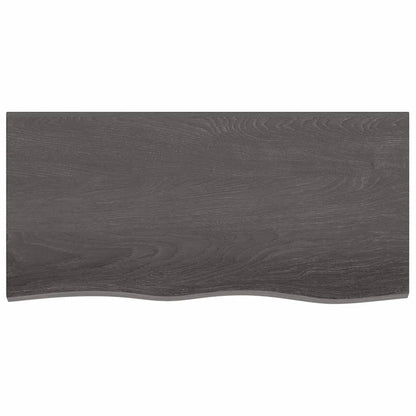 Light Brown-Treated Solid Wood Bathroom Countertop