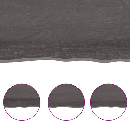 Light Brown-Treated Solid Wood Bathroom Countertop