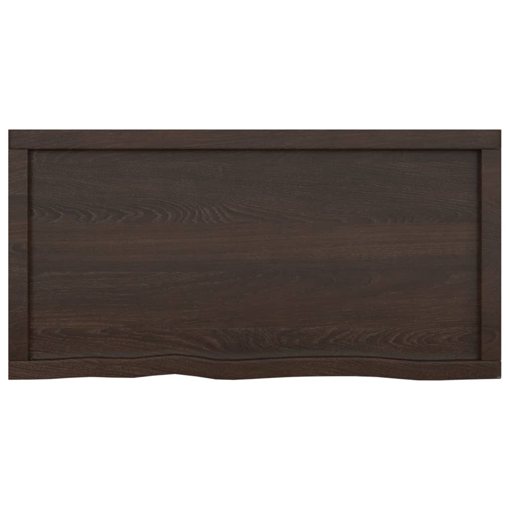 Bathroom Countertop Dark GreyTreated Solid Wood