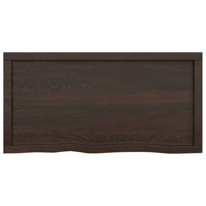 Bathroom Countertop Dark GreyTreated Solid Wood