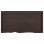 Dark Grey Treated Solid Wood Bathroom Countertop for Sleek and Contemporary Style