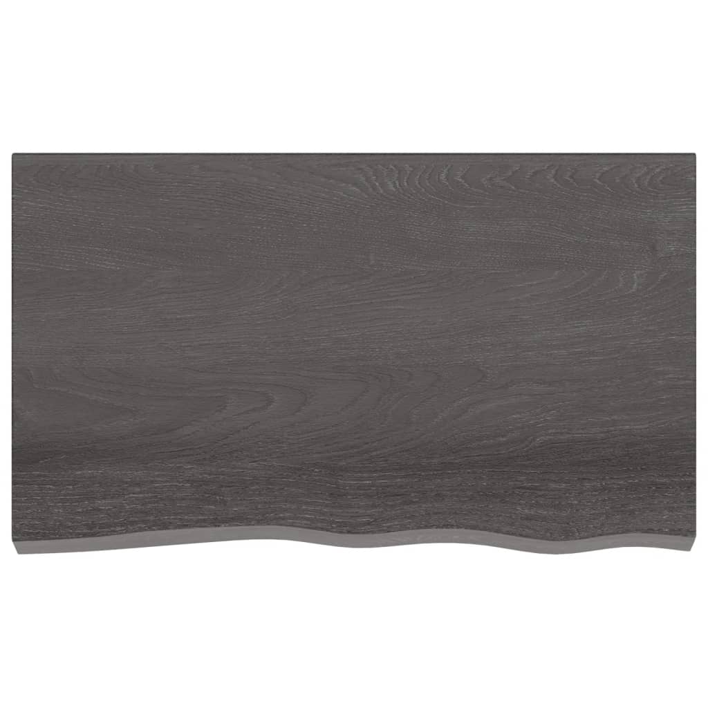 Light Brown-Treated Solid Wood Bathroom Countertop