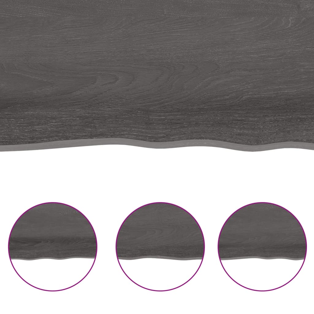 Light Brown-Treated Solid Wood Bathroom Countertop