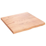 Oak Elegance: Light Brown Treated Solid Wood Table Top
