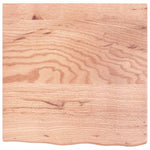 Oak Elegance: Light Brown Treated Solid Wood Table Top