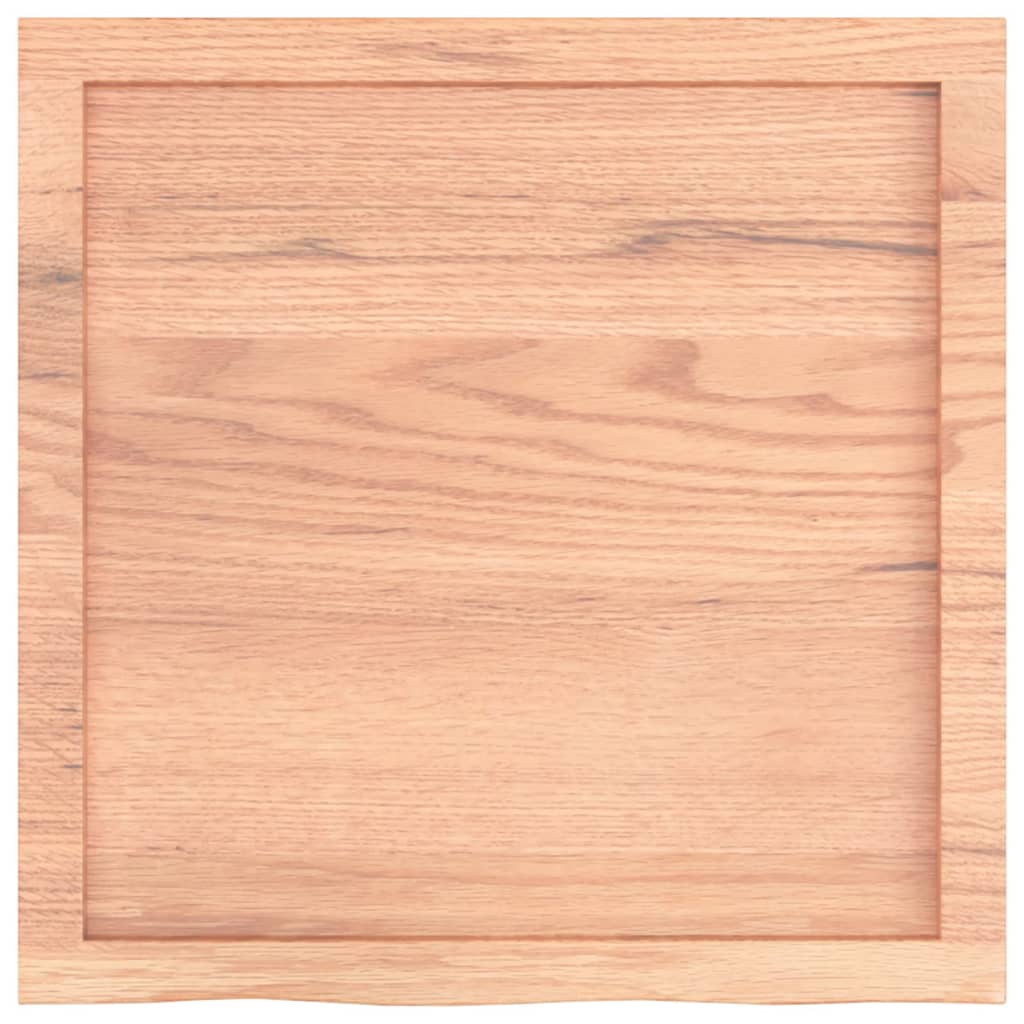 Oak Elegance: Light Brown Treated Solid Wood Table Top