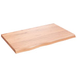 Elegance: Light Brown Treated Solid Wood Table Top