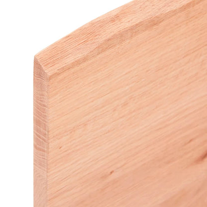 Rustic Radiance: Oak-Inspired Light Brown Treated Solid Wood Table Top
