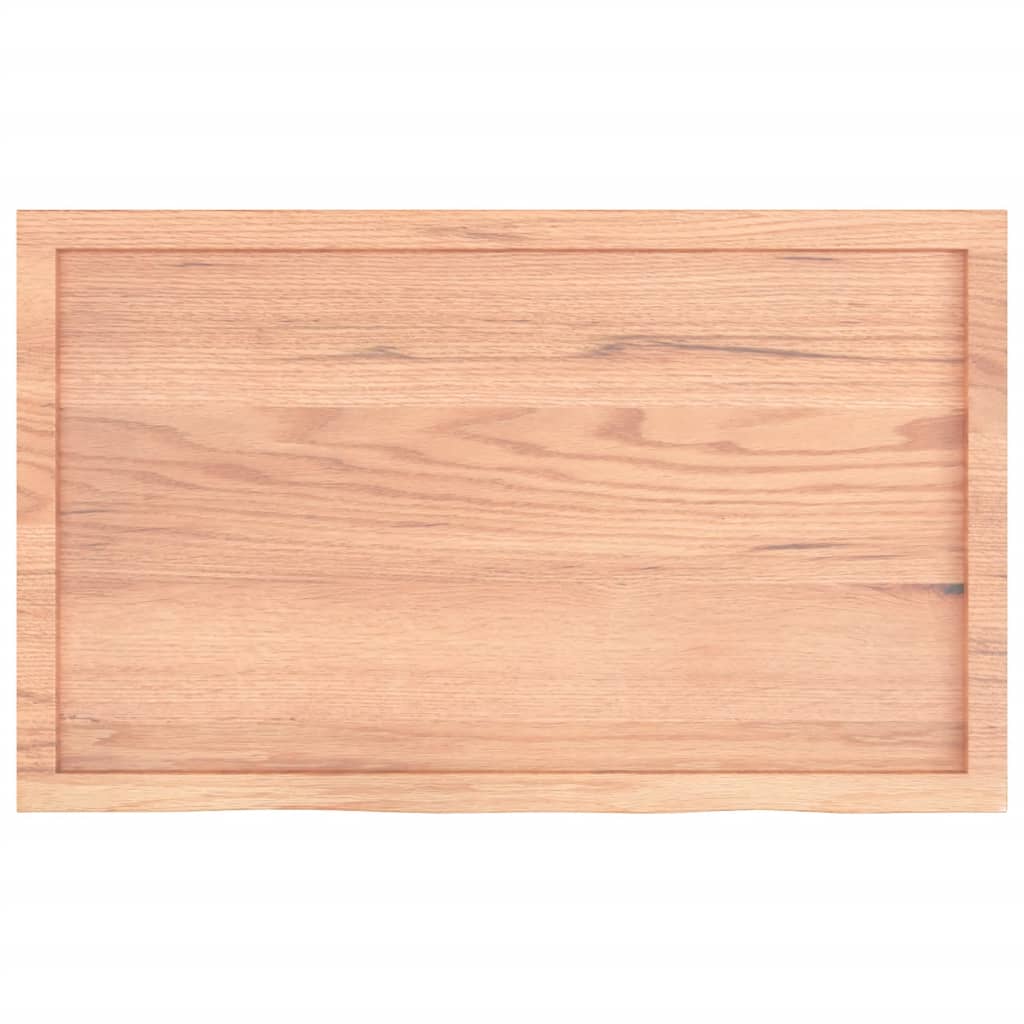 Table Top Light Brown Treated Solid Wood Oak