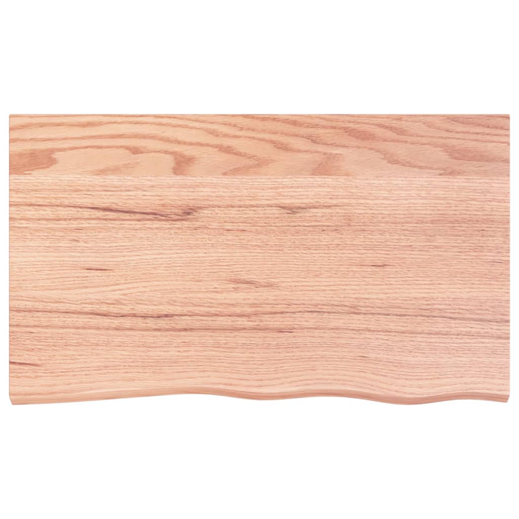 Light Brown Treated Solid Wood Table Top
