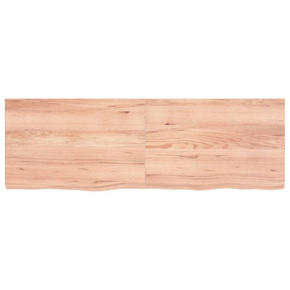 Nature's Palette: Oak-Infused Light Brown Treated Solid Wood Table Top