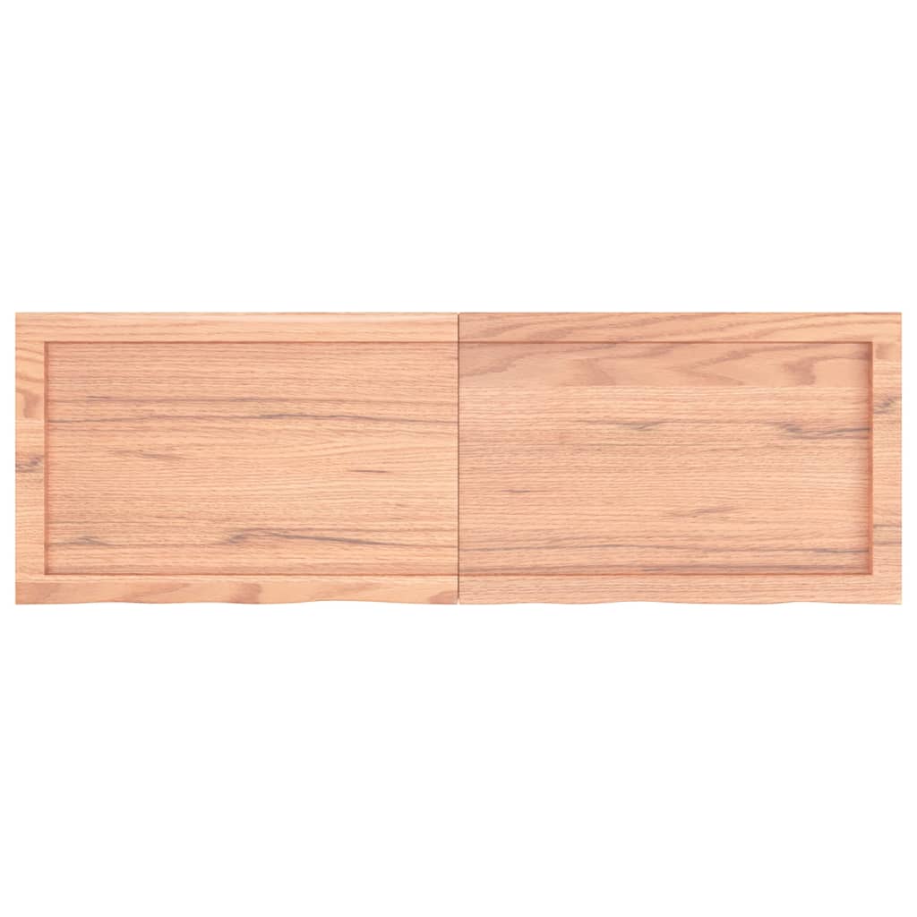 Nature's Palette: Oak-Infused Light Brown Treated Solid Wood Table Top