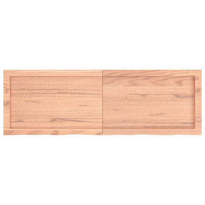 Nature's Palette: Oak-Infused Light Brown Treated Solid Wood Table Top
