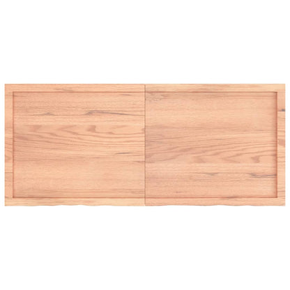 Elegance: Light Brown Treated Solid Wood Table Top
