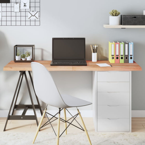  Elegance: Light Brown Treated Solid Wood Table Top