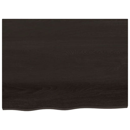 Table Top Dark Grey Treated Solid Wood