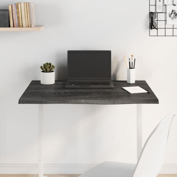  Table Top Dark Grey Treated Solid Wood