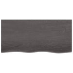 Table Top Dark Grey Treated Solid Wood Oak