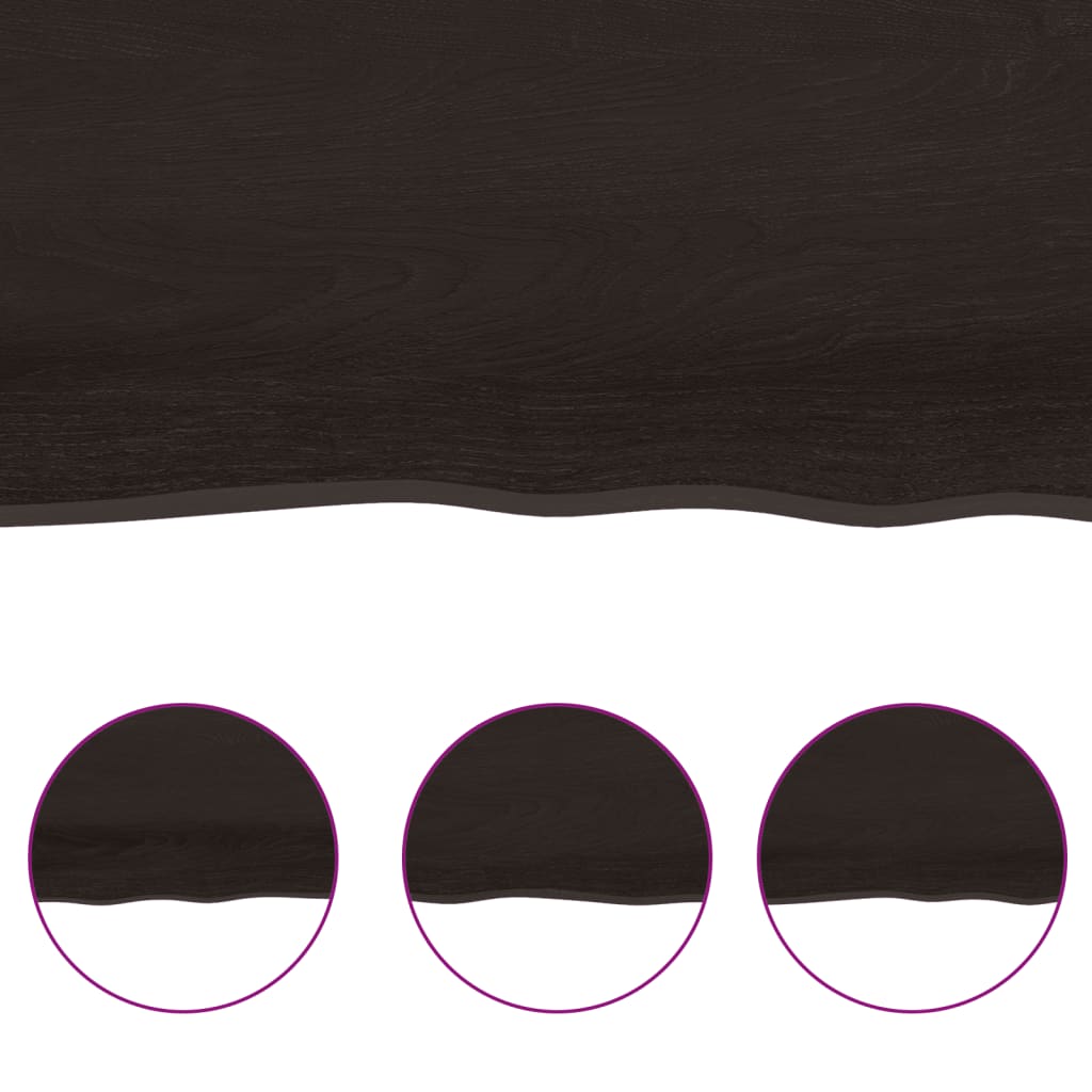 Oak Fusion: Dark Grey Treated Solid Wood Table Top