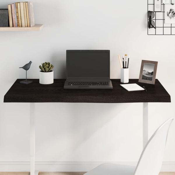  Oak Fusion: Dark Grey Treated Solid Wood Table Top