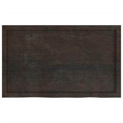 Table Top Dark Grey  Treated Solid Wood Oak