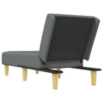 Stylish Chaise Longue Dark Grey Fabric