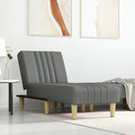 Stylish Chaise Longue Dark Grey Fabric