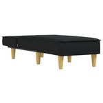 Chaise Longue Black Fabric