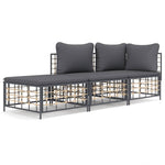 Decorative 3 Piece Garden Lounge Set Home Decor Accent Outdoor Living