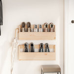 Wall Mounted Pine Shoe Rack Set 2pc | HomeAndLiving