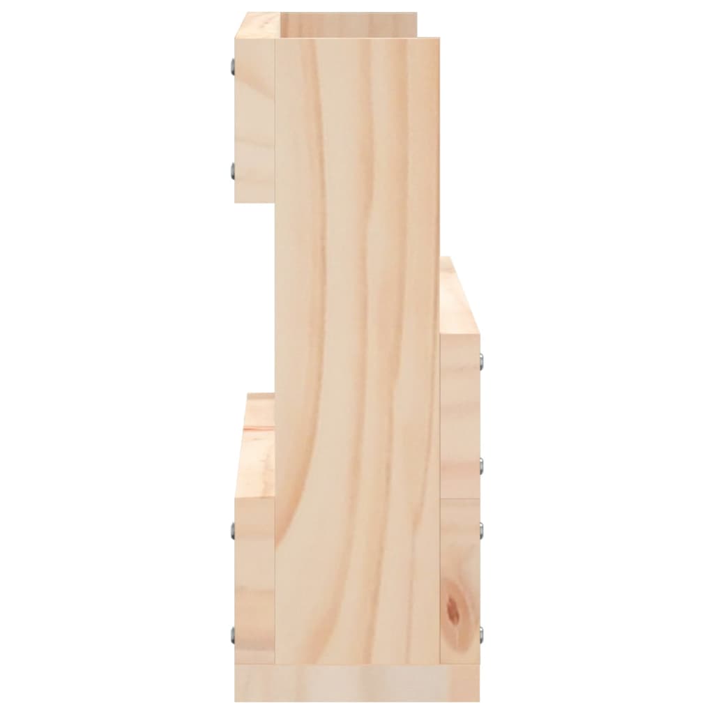 Wall Mounted Pine Shoe Rack Set 2pc | HomeAndLiving