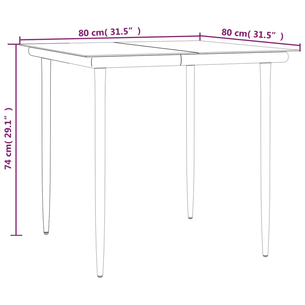 Versatile 3 Piece Garden Dining Set Daily Living Essential Summer 