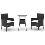 Refined 3 Piece Garden Bistro Set Relaxing Seating Urban Style