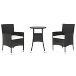 Refined 3 Piece Garden Bistro Set Relaxing Seating Urban Style
