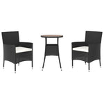 Contemporary 3 Piece Garden Bistro Set Lounge Area Patio Relax