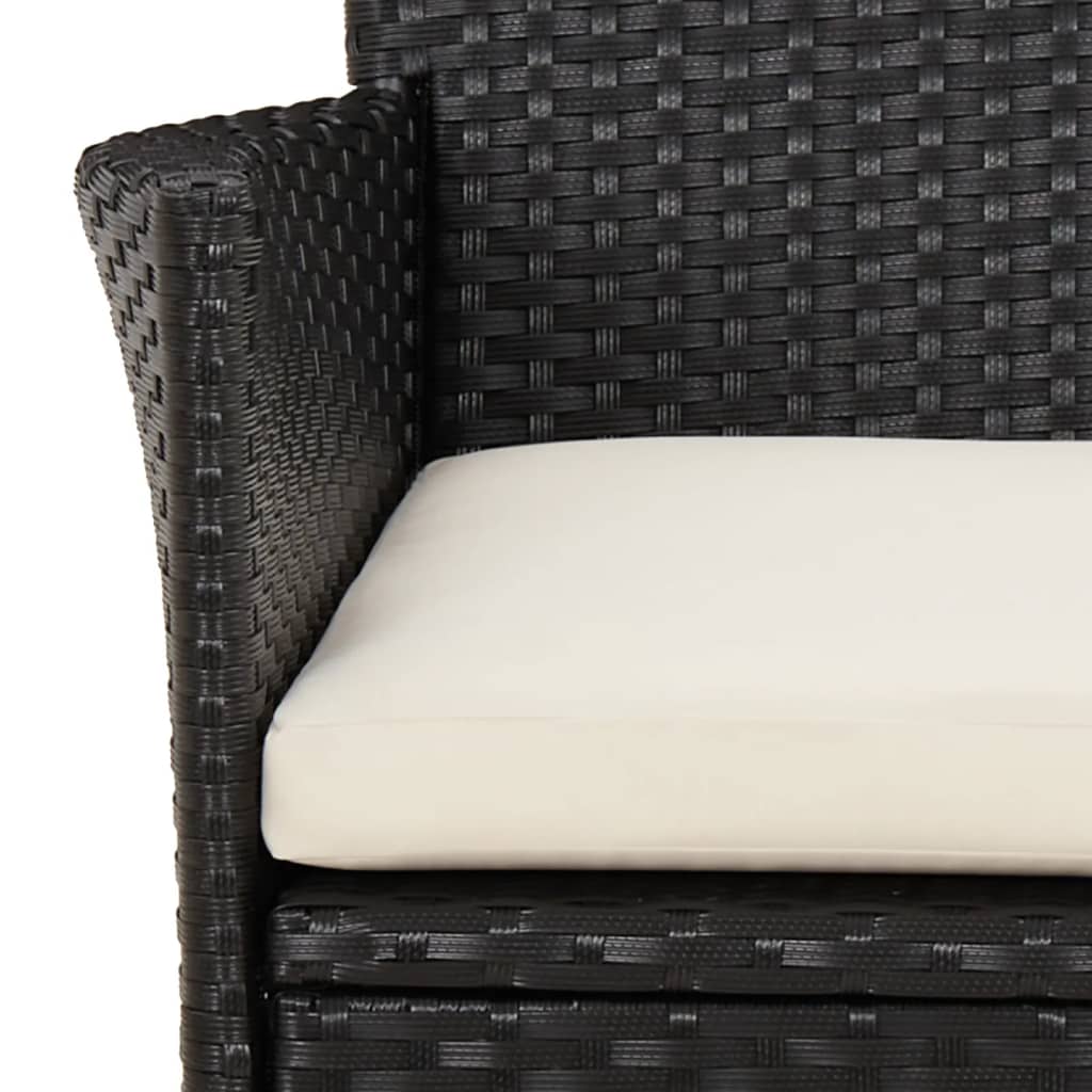 Contemporary 3 Piece Garden Bistro Set Lounge Area Patio Relax 